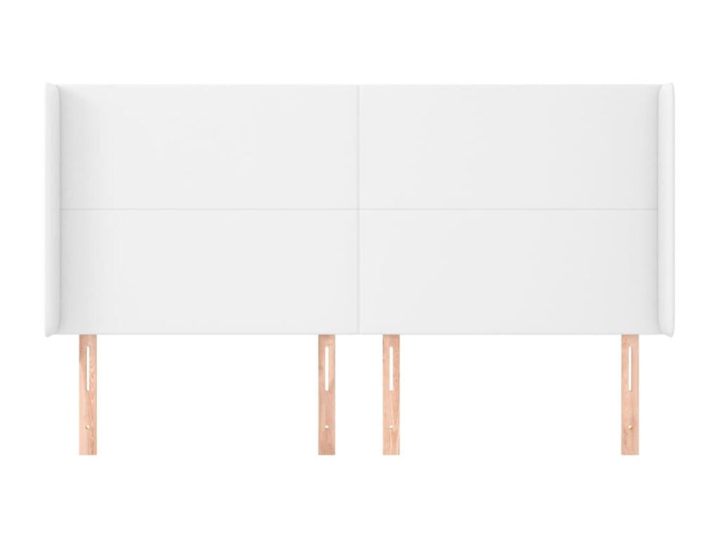 Tête de lit avec oreilles Blanc 163x23x118/128 cm Similicuir ARNW63876