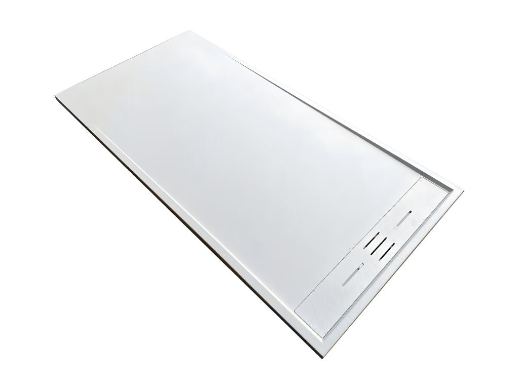 Receveur de douche 90x120 cm extra plat Lysvia en Lysvia surface ardoisée blanc BCUL49709