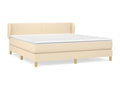 Lit à sommier tapissier avec matelas Crème 160x200 cm Tissu PJZH61139