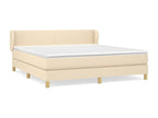 Lit à sommier tapissier avec matelas Crème 160x200 cm Tissu PJZH61139
