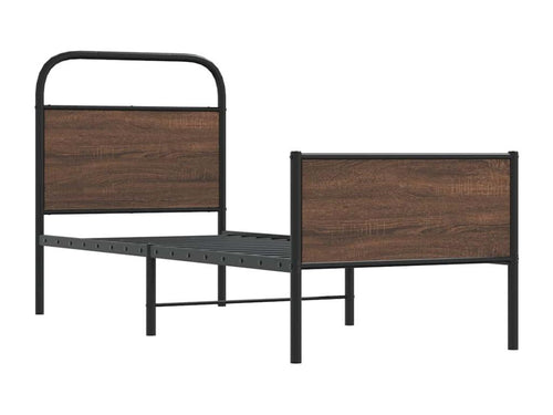 Cadre de lit sans matelas 75x190cm chêne marron bois ingénierie TNCD94631