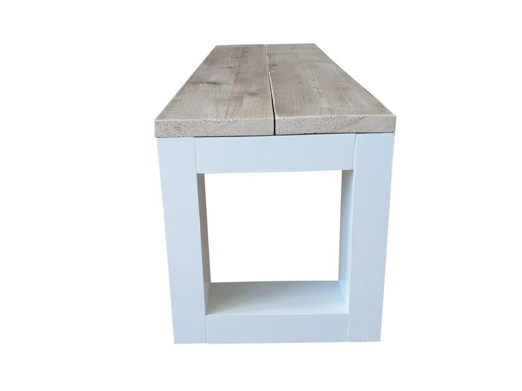 Elariva - Banc New Orleans - 130L x 40H x 38P cm blanc DPCV17848
