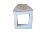 Elariva - Banc New Orleans - 130L x 40H x 38P cm blanc DPCV17848