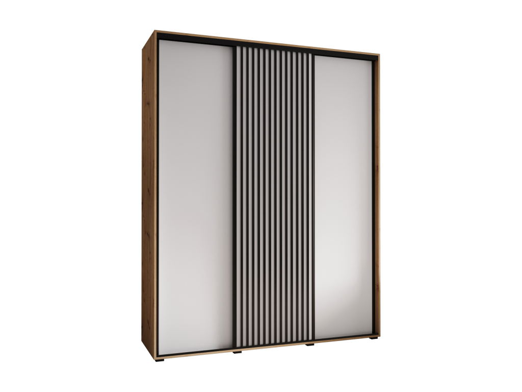 ARMOIRE 1 À PORTES COULISSANTES 235.2/190/45 3 Portes Elariva/Blanc IHHZ39546