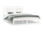 Cadre de lit Blanc Bois de pin massif 140x200 cm MWOR62269