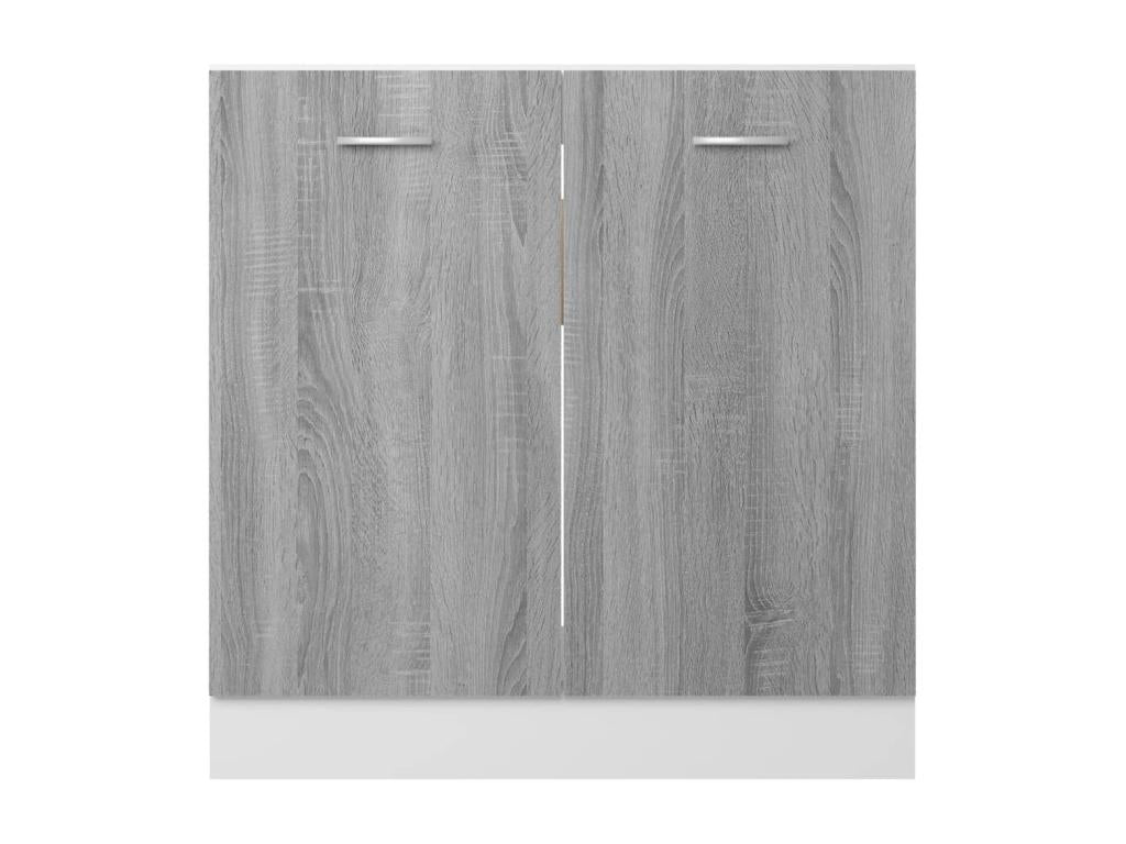 Armoire de plancher d'évier gris 80x46x81.5 cm XAID45048