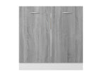 Armoire de plancher d'évier gris 80x46x81.5 cm XAID45048