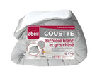 ABEIL Couette tempérée BICOLORE 220x240cm - Blanc Gris chine CBPK27047