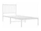 Cadre de lit métal sans matelas avec tête de lit blanc 75x190cm MEOJ42941