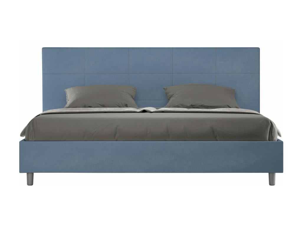 Lit Lysvia taille sans sommier rembourré 200x210 microfibre bleu Lysvia AGJB61307