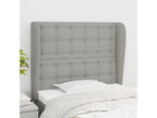Tête de lit avec oreilles Gris clair 103x23x118/128 cm Tissu VKKR61149
