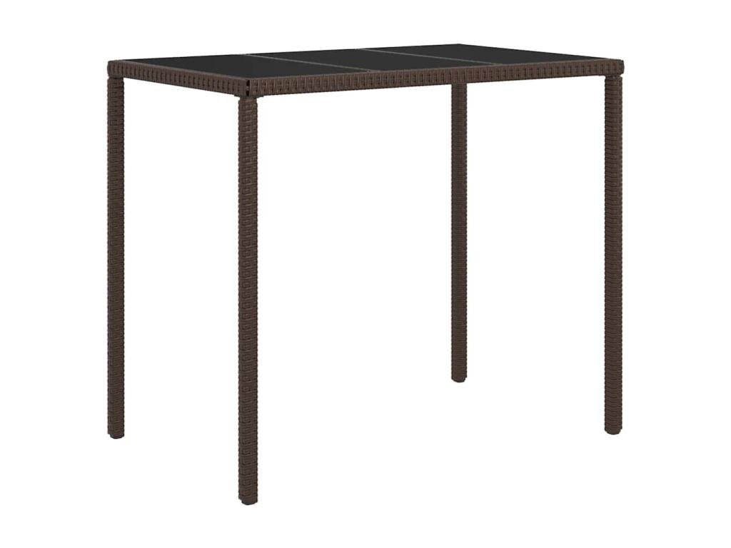 Salon de jardin 4 pcs avec coussins Marron Résine tressée WEZI86837