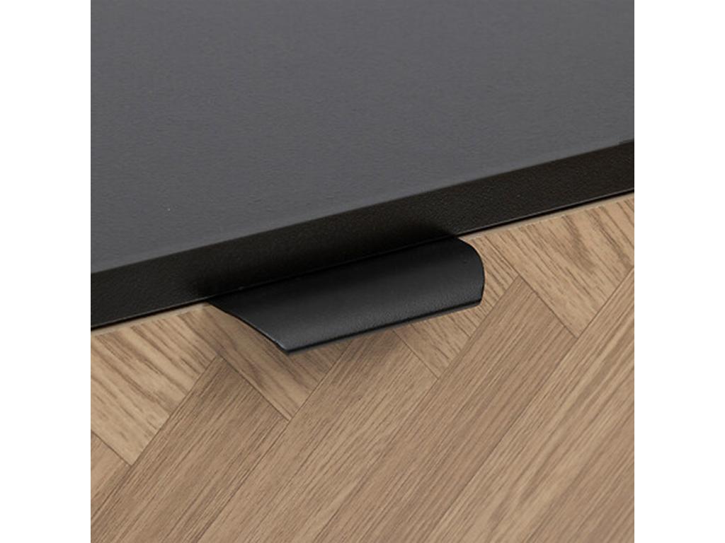 Console meuble de console avec 2 tiroirs en bois coloris marron noir - Longueur 110 x Profondeur 35 x Hauteur 75 cm THZL15724