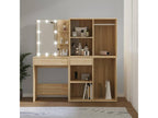 Coiffeuse à LED avec 2 armoires Chêne Lysvia Bois d'ingénierie TJMO67649