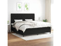 Lit à sommier tapissier avec matelas Noir 200x200 cm Tissu ULHC91788