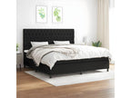 Lit à sommier tapissier avec matelas Noir 200x200 cm Tissu ULHC91788