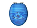 Siège WC Couvercle fermeture effet bois bleu 43,7x37,8x5,3 cm 02 0002934 ARYY44698