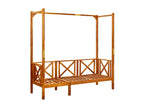 Banc de jardin avec auvent Bois d'Elariva solide 2 JMPE44518