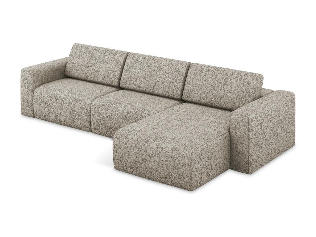 Canapé modulable d'angle M droit en Strukturstoff - beige foncé - Elariva BLGZ68941