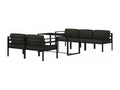 Salon de jardin 6 pcs avec coussins Aluminium Anthracite MHGF06989