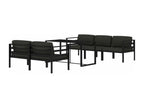 Salon de jardin 6 pcs avec coussins Aluminium Anthracite MHGF06989