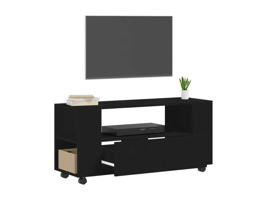 Meuble TV noir 102x34,5x43 cm bois d'ingénierie TXFB74102