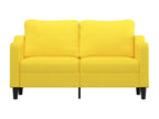 Canapé à 2 places Jaune clair 140 cm Tissu SUMS84195