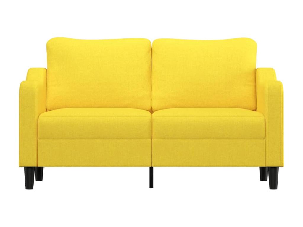 Canapé à 2 places Jaune clair 140 cm Tissu SUMS84195