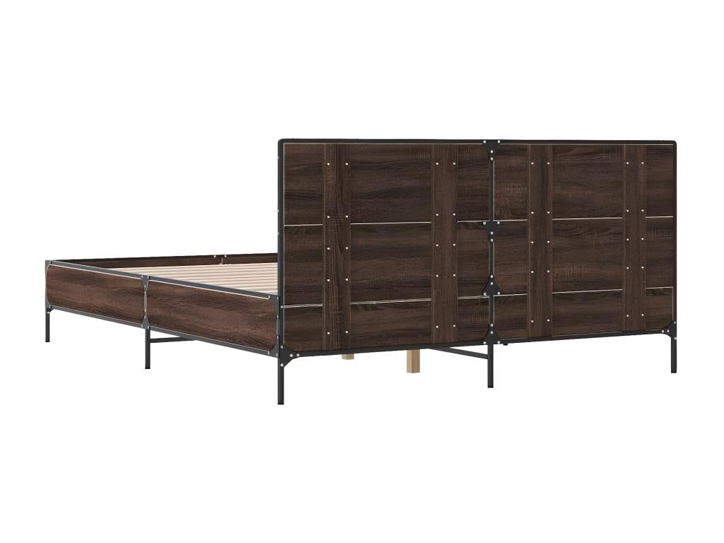 Cadre de lit sans matelas chêne marron 150x200 cm YKXI47867