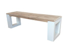 Elariva - Banc New Orleans - 130L x 40H x 38P cm blanc DPCV17848