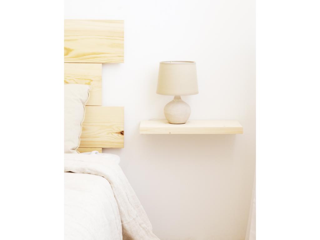 Table de chevet en bois de sapin naturel 45x3,2cm - Elariva CHZT17550