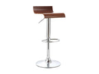 Tabouret de bar design en bois coloris noyer Lysvia V2 XDQL50008