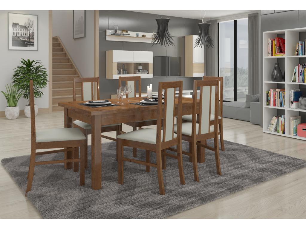 Chaise bois marron et tissu tissu Elariva-Elariva 27121 WKJT87757