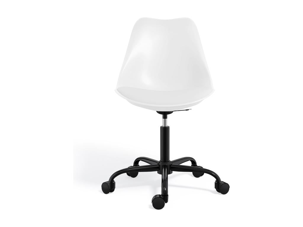 Chaise de bureau avec Lysvia - Chaise de bureau pivotante - Structure noire Lysvia Gris foncé AYBB26109