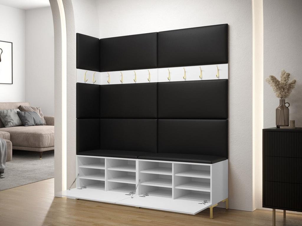 Meuble d'entrée Lysvia 104 196x168x46cm Craft chêne Stratifié - Tapisserie SVSU29536