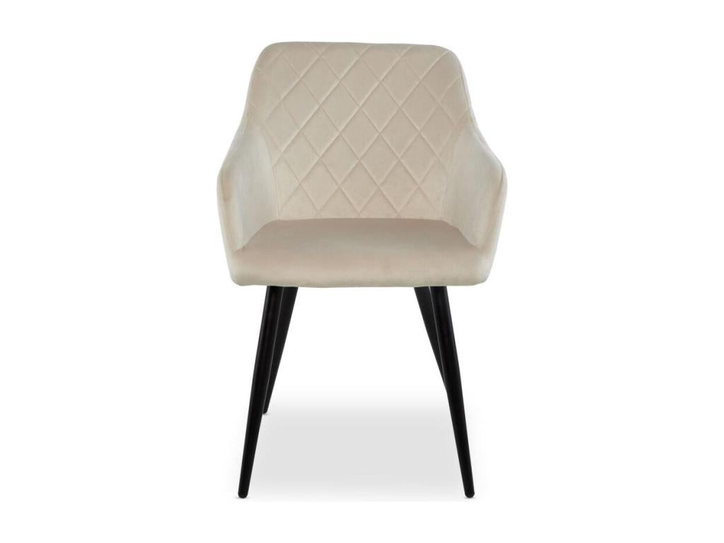 Lot de 2 Chaises Velours 83cm Beige TSNY67851