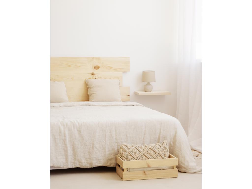 Table de chevet en bois de sapin naturel 45x3,2cm - Elariva CHZT17550