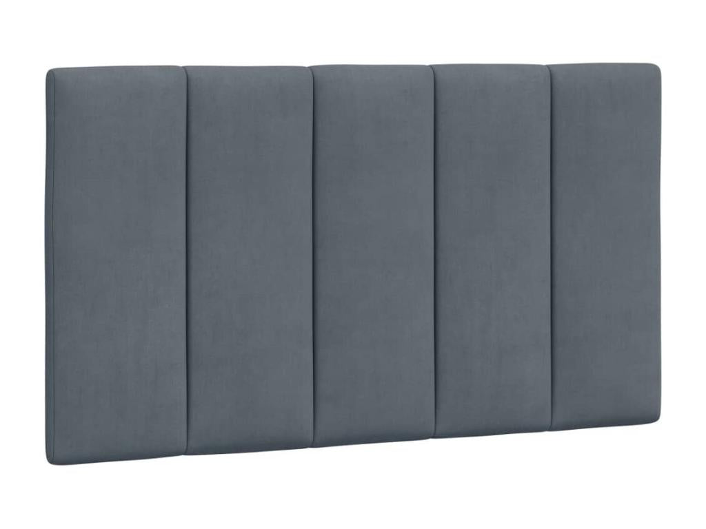 Lit avec matelas gris foncé 80x200 cm velours QYWI63138