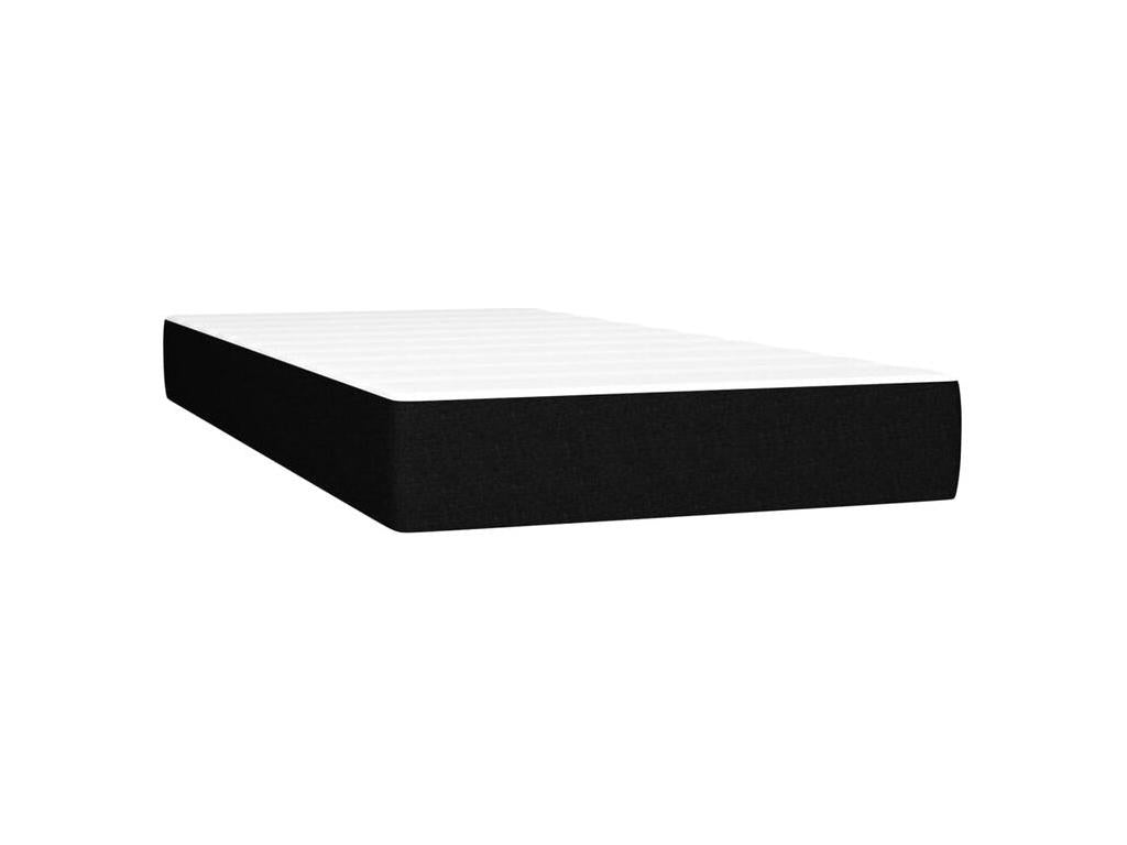 Sommier à Lysvia de lit avec matelas LED Noir 100x200 Tissu SAJP83750