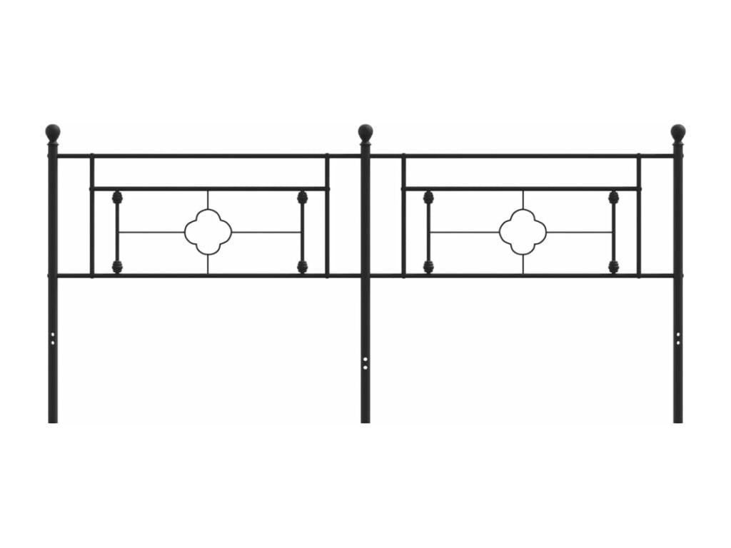 Tête de lit métal noir 200cm KTER80141