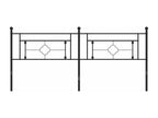 Tête de lit métal noir 200cm KTER80141