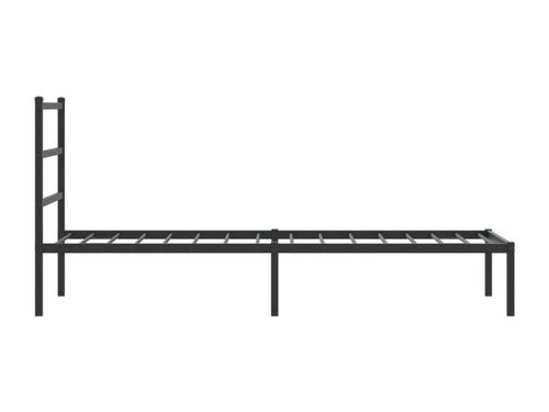 Cadre de lit métal avec tête de lit noir 80x200 cm CQSA91040