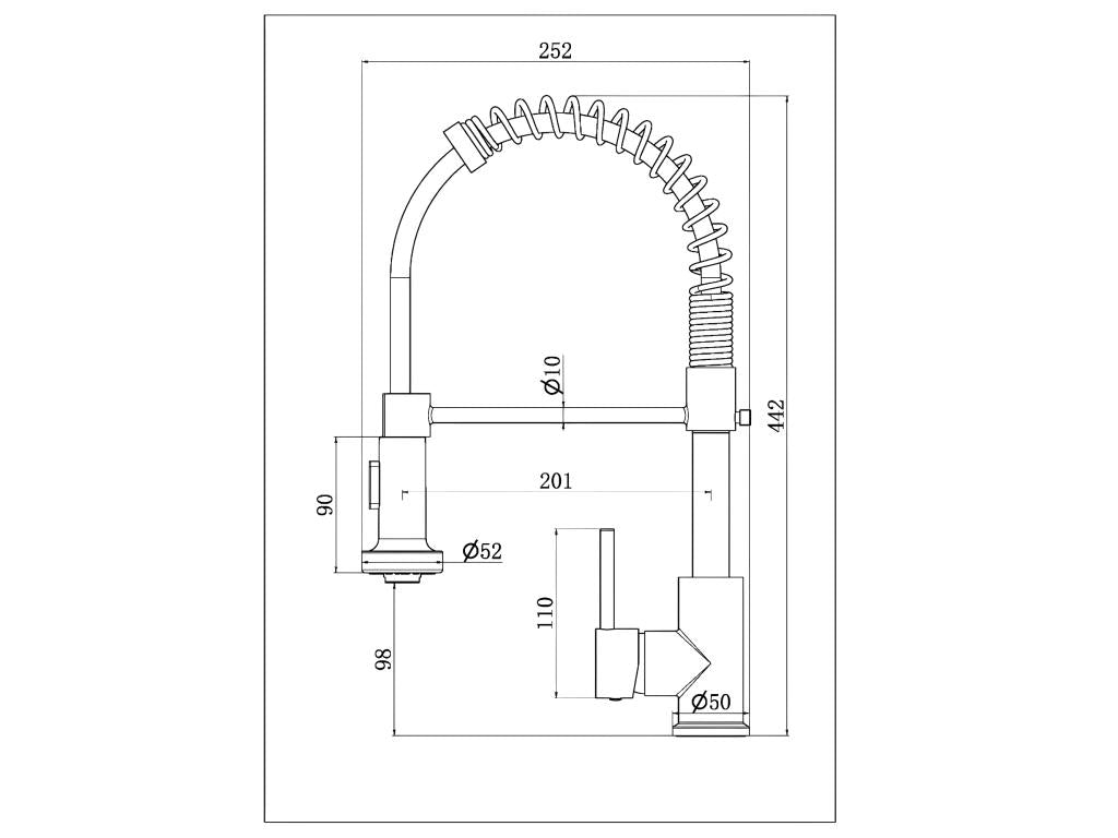 Elariva mitigeur évier à douchette mobile façon inox - Elariva QLOT16801