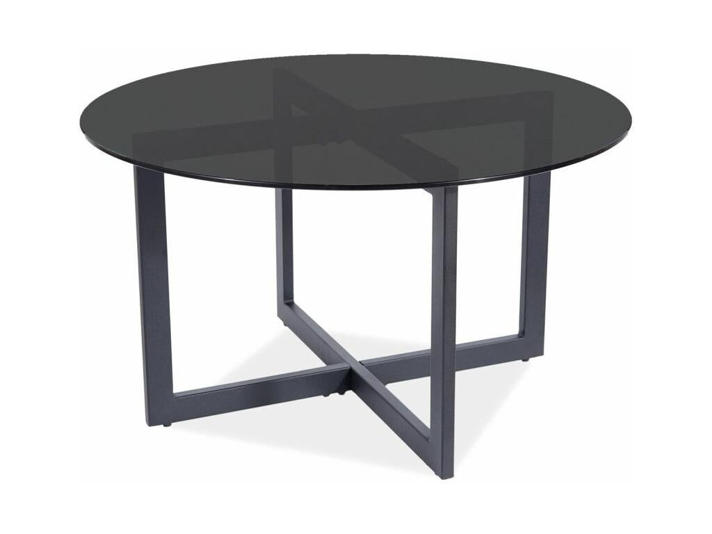 Table basse ronde - - D 80 x H 42 cm - Noir QHAW45166