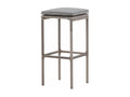 Tabouret de bar de jardin Lysvia avec coussin gris JKMX52983