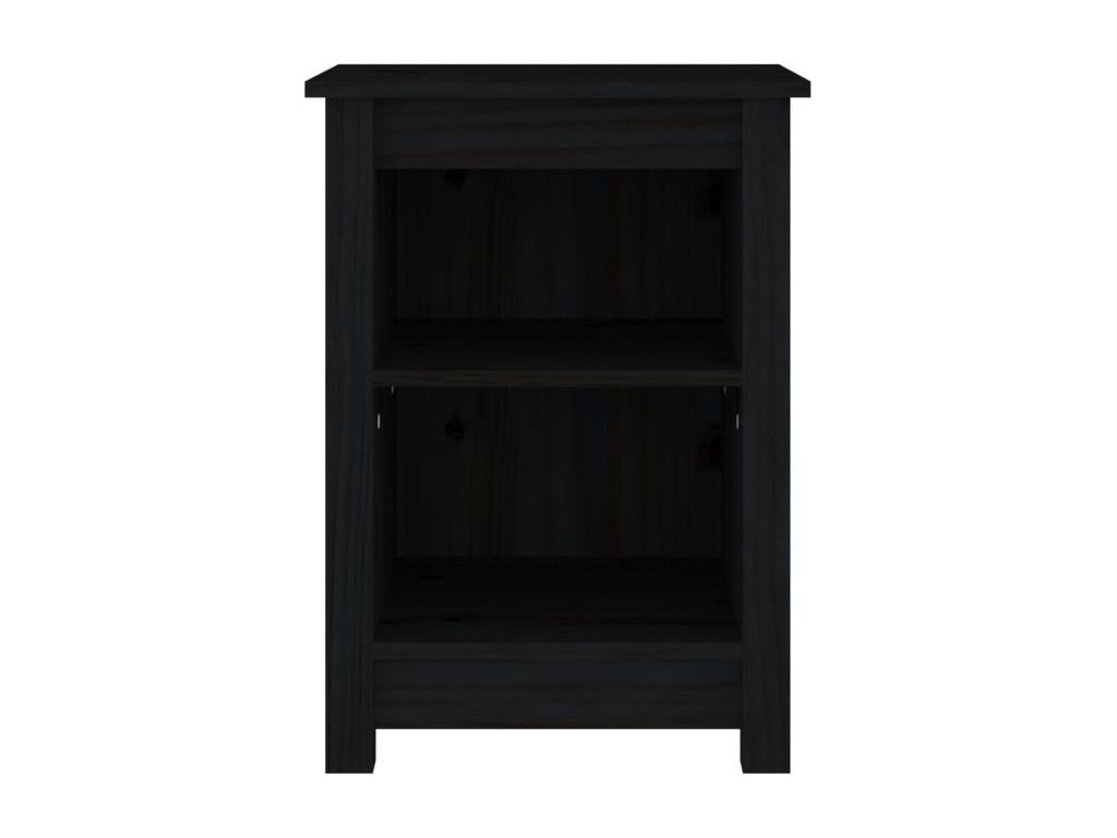 Table de chevet Noir 40x35x55 cm Bois de pin solide VCUQ32965