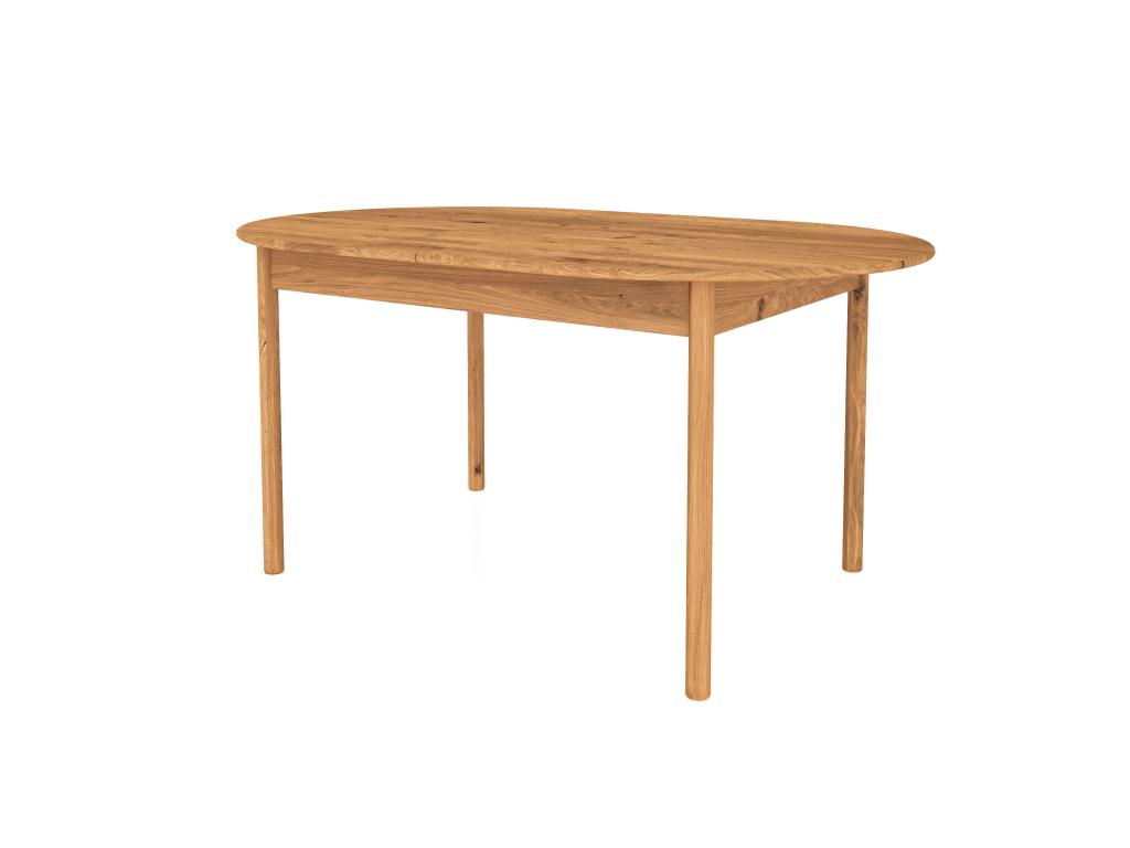 Dormeva - Table ovale à rallonges en chêne sauvage huilé naturel 90x160 SGKT15360