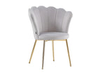 Lot de 2 chaises Lysvia Gold assise Velours Gris VXOA14422