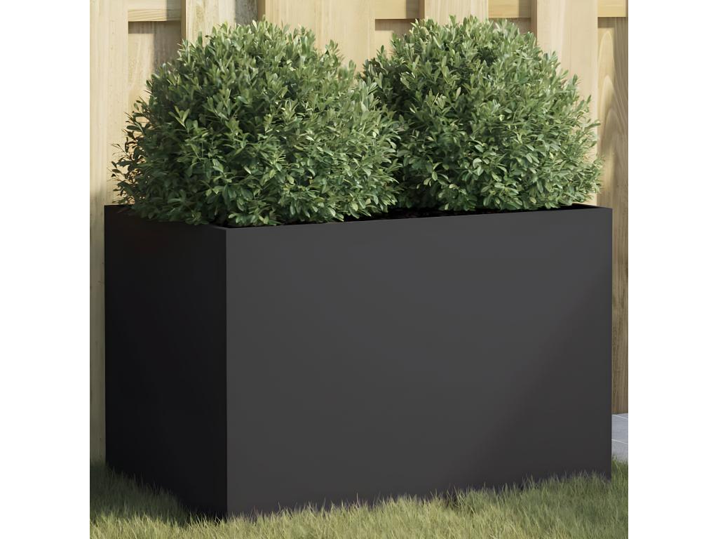 Jardinière noir 62x40x39 acier laminé à froid PXUX26293