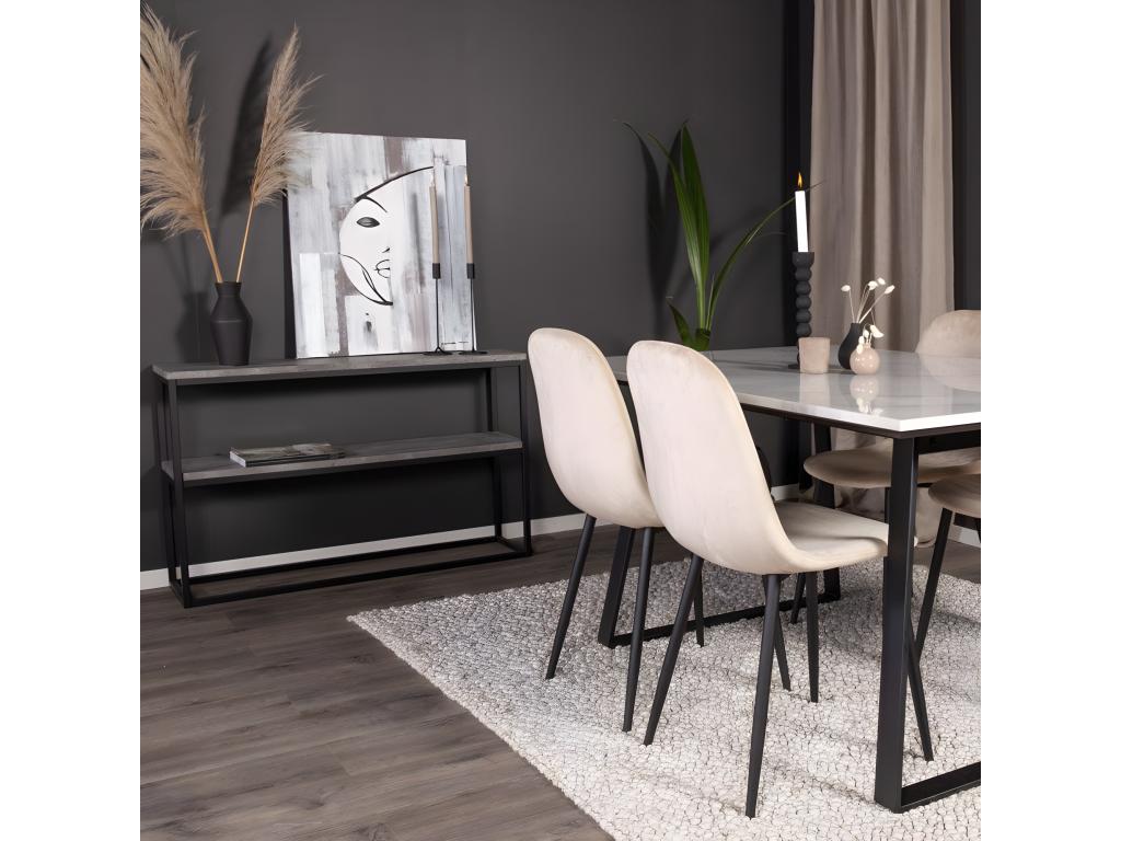 Console 2 plateaux effet béton Lysvia EIYM22610